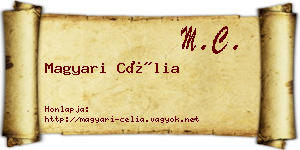 Magyari Célia névjegykártya